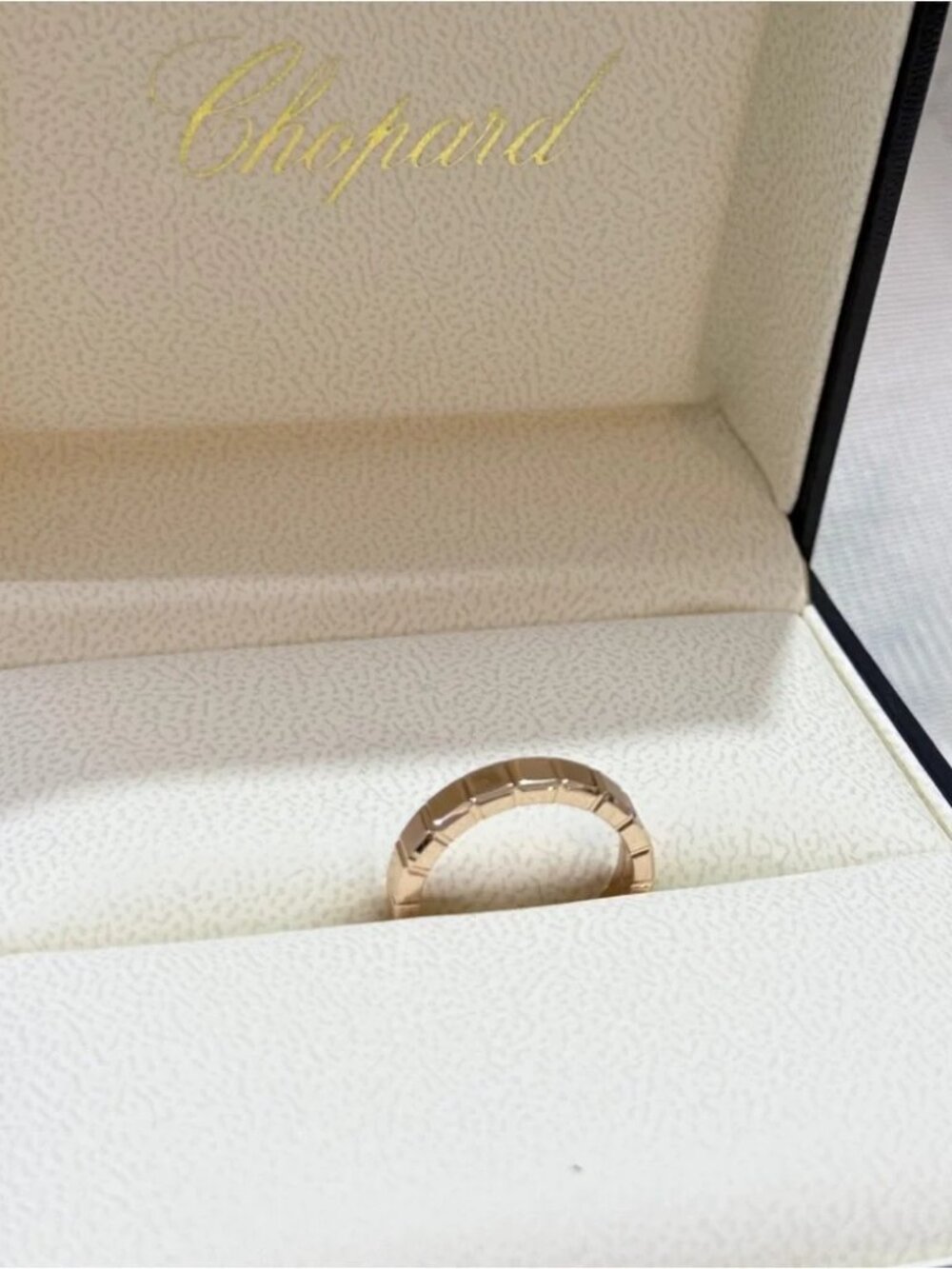 Chopard Rose Gold Faceted Band Ring